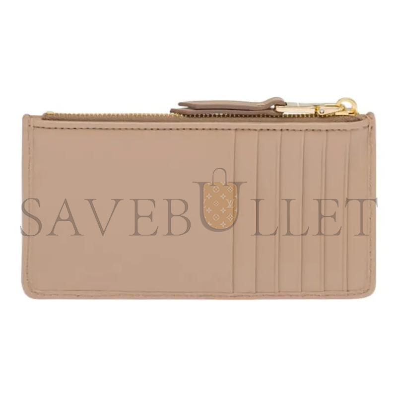 MIU MIU MATELASSÉ ZIPPERED SOLID COLOR LOGO LEATHER WALLET 5MB006-F0770 (15*8cm)